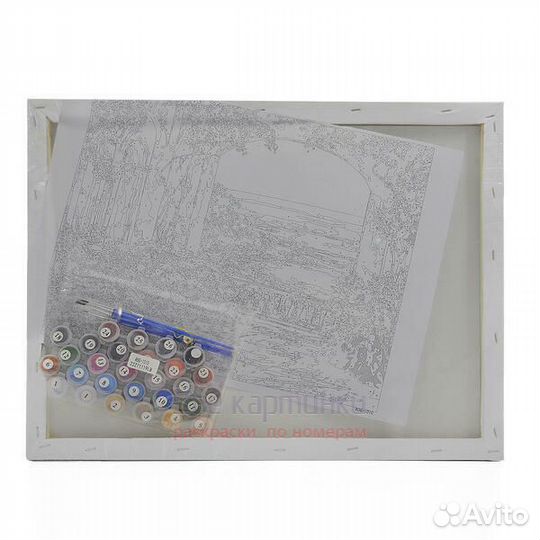 Картина по номерам 40x50 Тигр в красно-синих листь