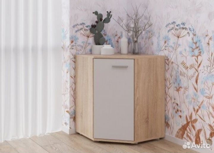 Комод угловой белый