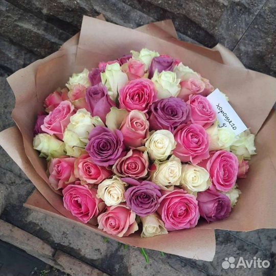 Цветы розы букет