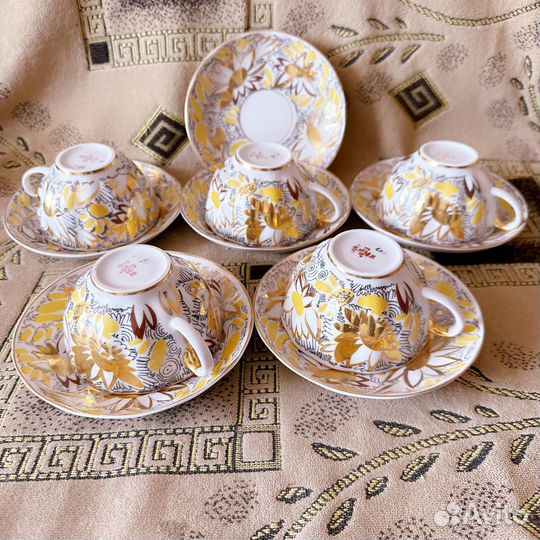 Чайная пара Золотые ромашки лфз