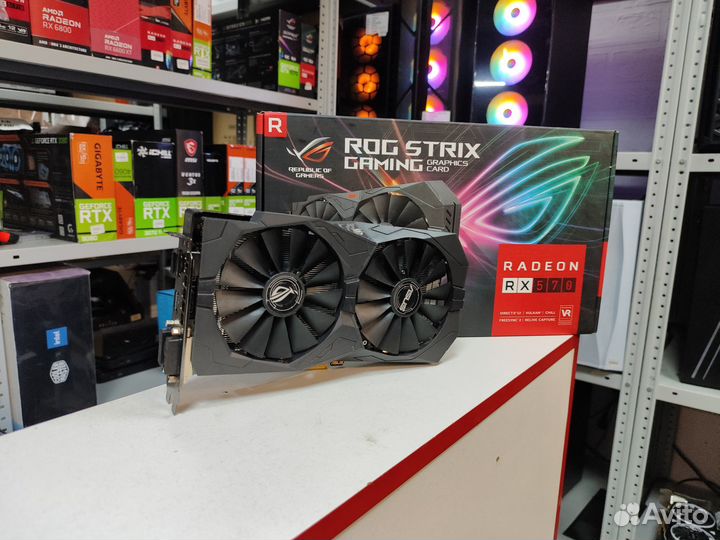 Видеокарта asus RX 570 8GB Rog