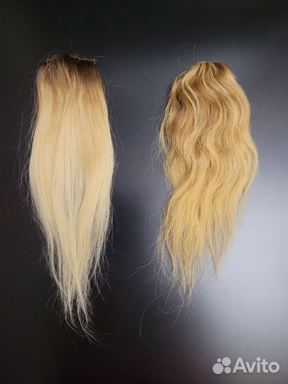 Шиньон, хвост на резинке, натуральные волосы