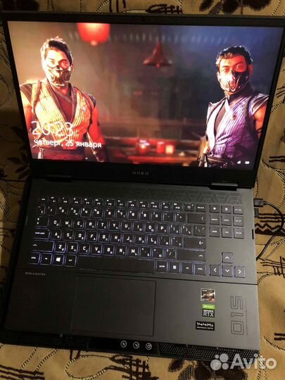 Ноутбук HP Omen 15, Rtx 3060, Ryzen 5 5600h, 1TB