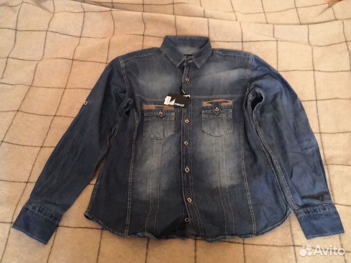 Рубашка мужская джинсовая