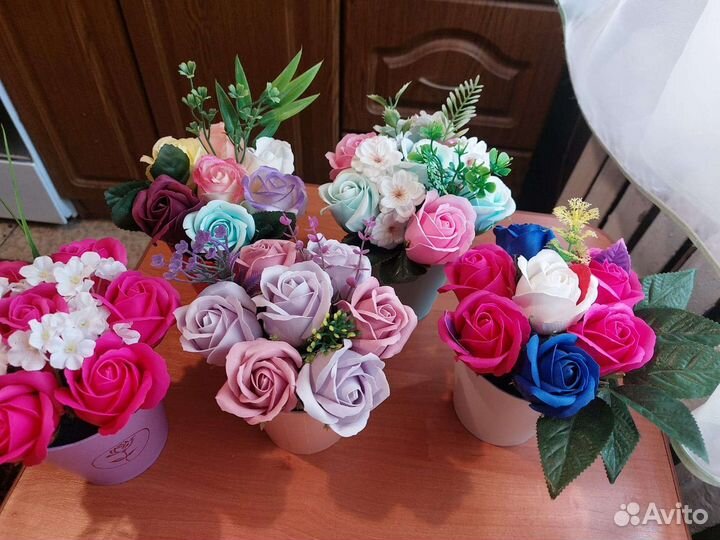 Букет из мыльных роз