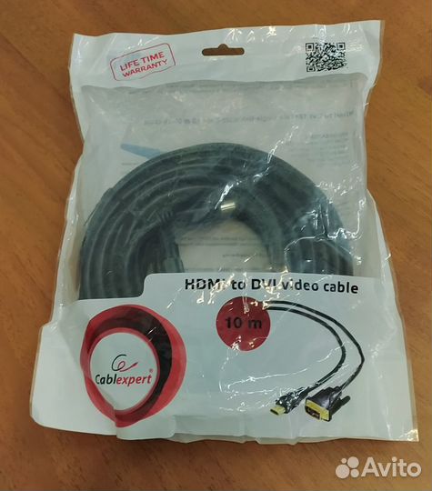 Кабель Cablexpert hdmi-DVI 10 метров