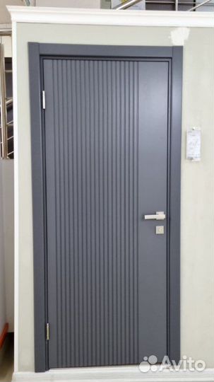 Дверь межкомнатная Аморе антрацит акрил