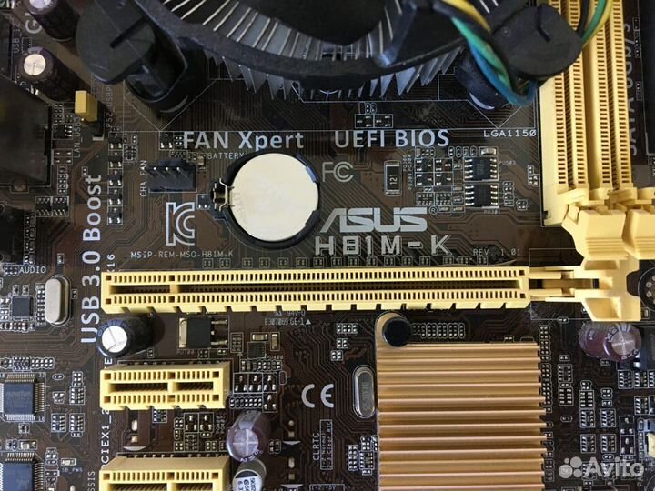 Материнская плата Asus 1150 сокет + проц+кулер