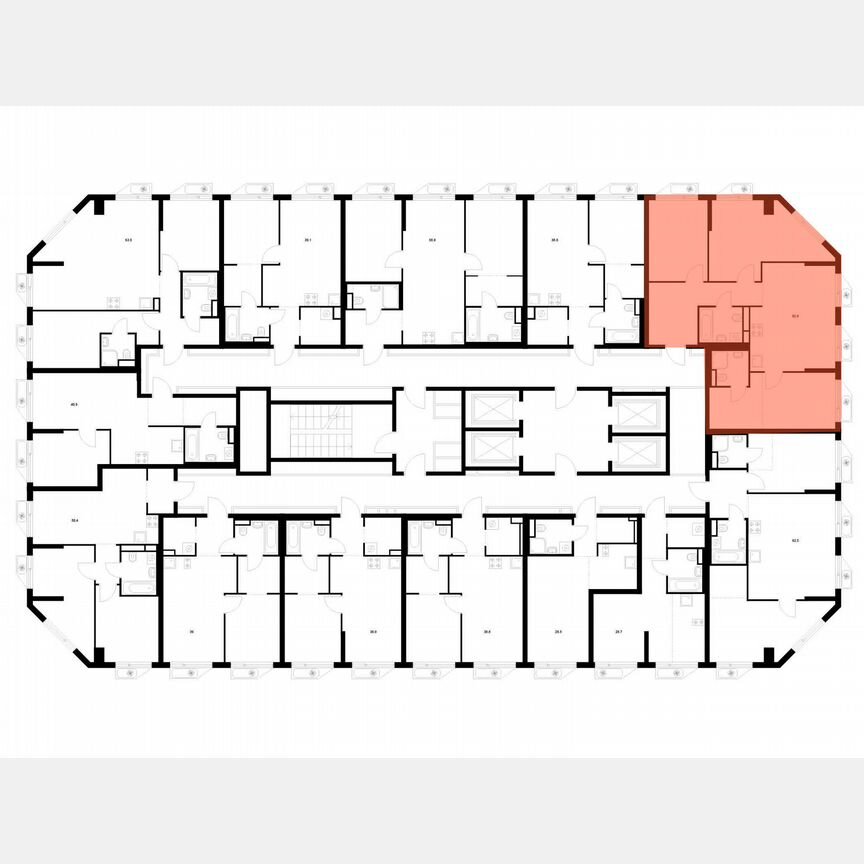 3-к. квартира, 82,9 м², 20/32 эт.
