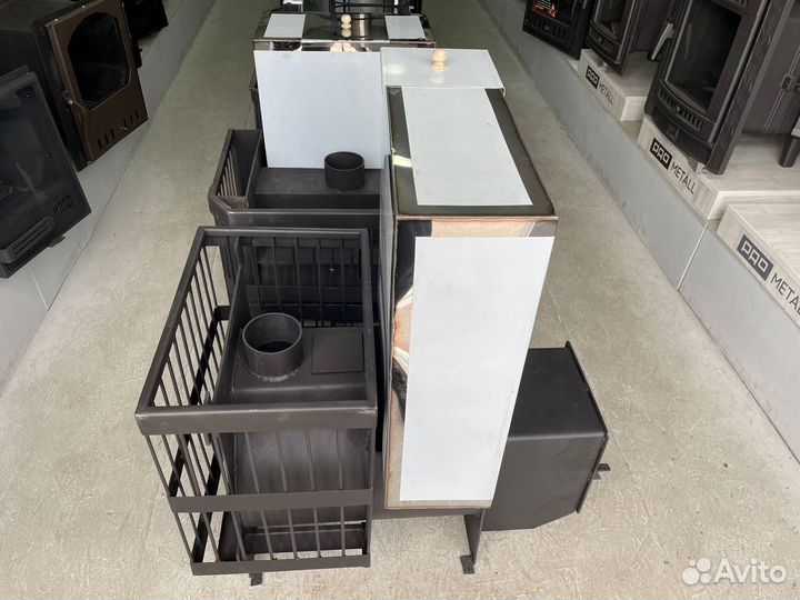 Печка для бани с баком