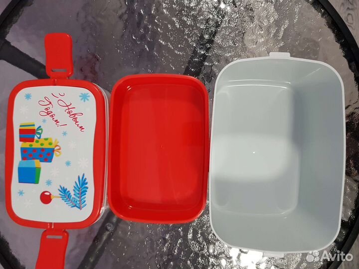 Контейнер ланчбокс трехъярусный разборный