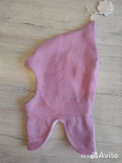 Шапка шлем, шапка зимняя 46-48 размер для девочки