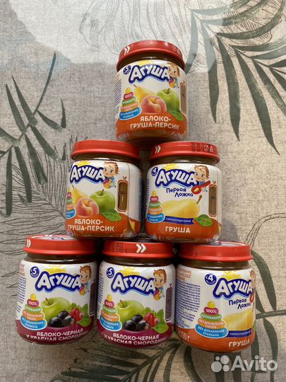 Детское фруктовое пюре агуша