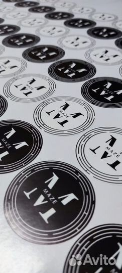 Наклейки, стикеры (печать + плоттерная резка)