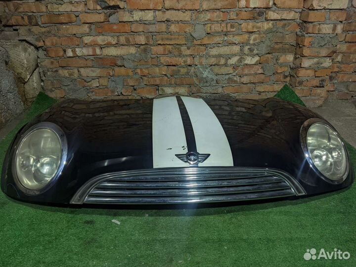 Капот Mini Cooper r50 в сборе с фарами, решеткой