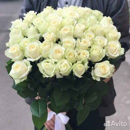 Розы белые 31 роза 51 роза 101 роза