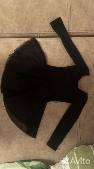 Гимнастический купальник с юбкой