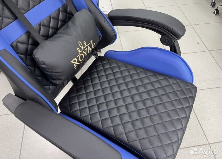 Кресло игровое компьютерное 155 темно-синий ромб