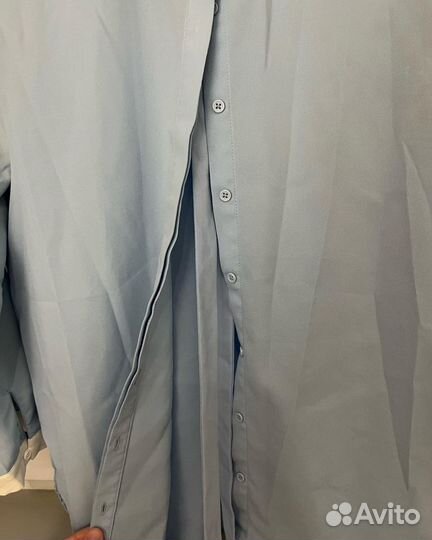 Рубашка блуза блузка stradivarius голубая