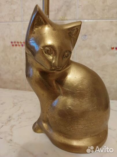 Стопор Для Двери Декор Кошка Бронза Винтаж Германи