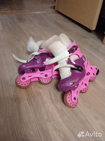 Детские раздвижные ролики и защита