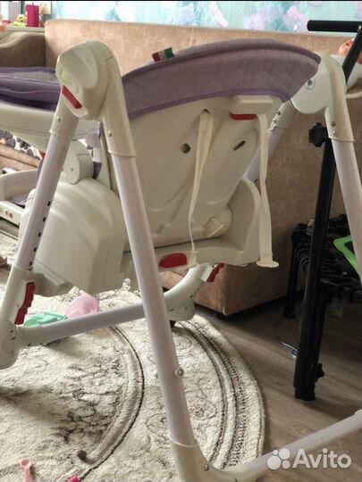 Стульчик для кормления babyton 2 в 1 пурпурный