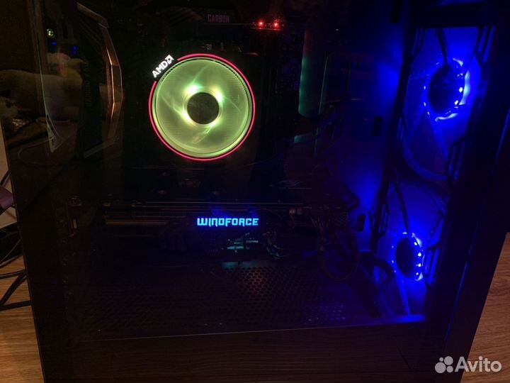 Мать x470+ проц ryzen 7 2700 + башня