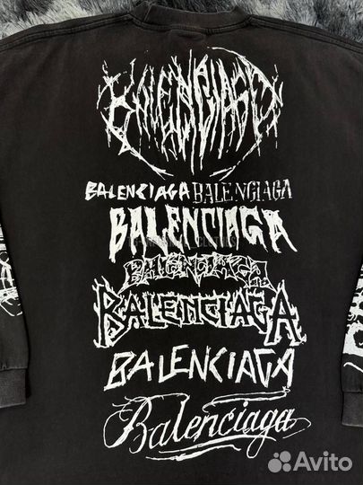 Лонгслив Balenciaga Diy Metal черный