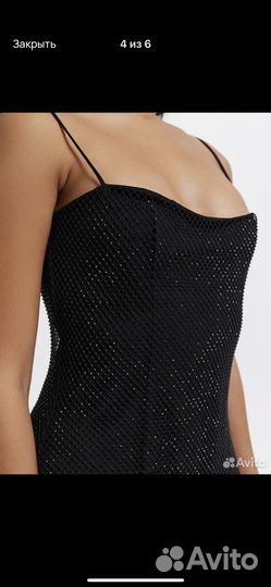 Платье сетка со стразами