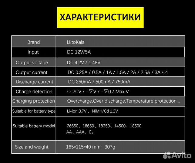 Зарядное устройство liitokala