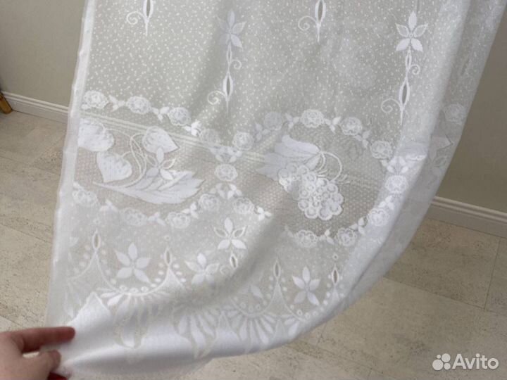 Занавеска для кухни тюлевая новая