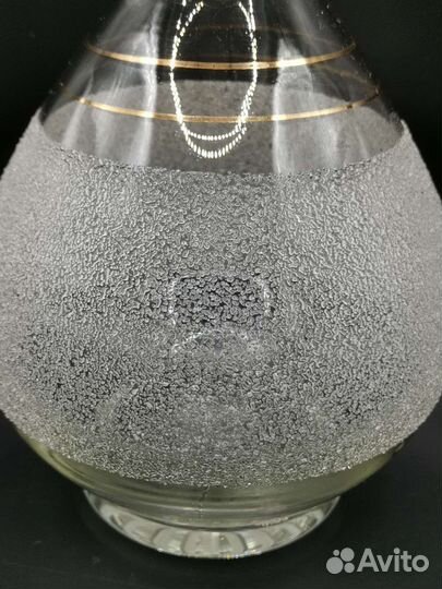Графин штоф и рюмки с белым напылением СССР