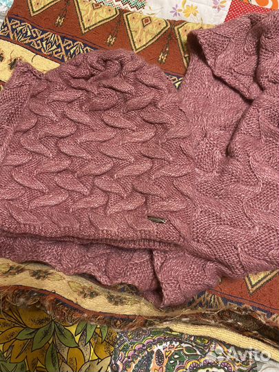 Зимняя шапка и снуд женский