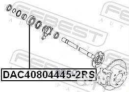 Подшипник ступицы колеса зад прав/лев DAC40