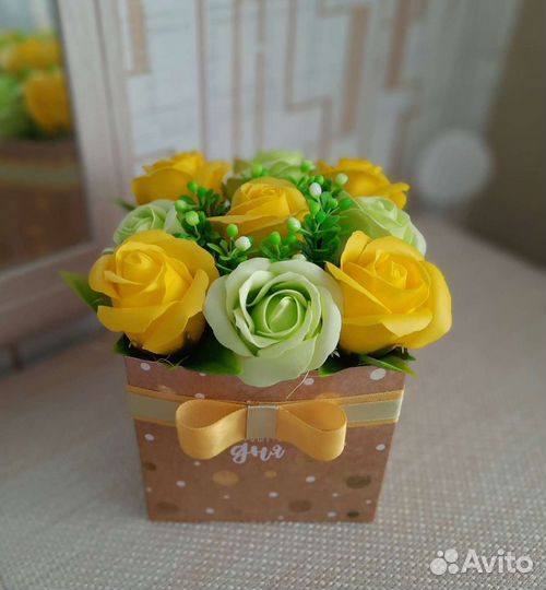 Цветы. Букет из мыльных роз