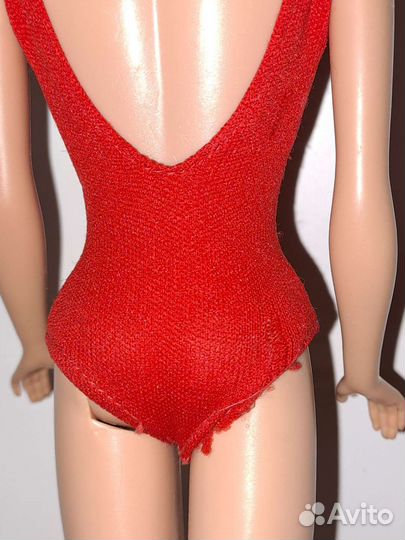 Барби Ponytail Barbie brunette Doll Red Swimsuit