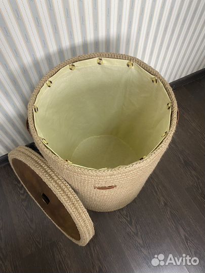 Большая корзина из джута / корзина для белья