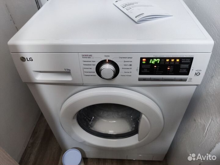 Узкая стиральная машина LG F1096MDS0 5,5кг