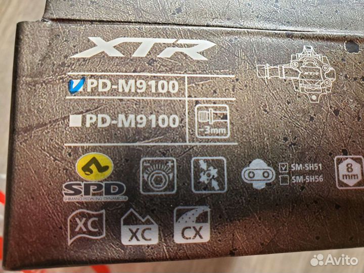 Педали для велосипеда XTR PD - M9100