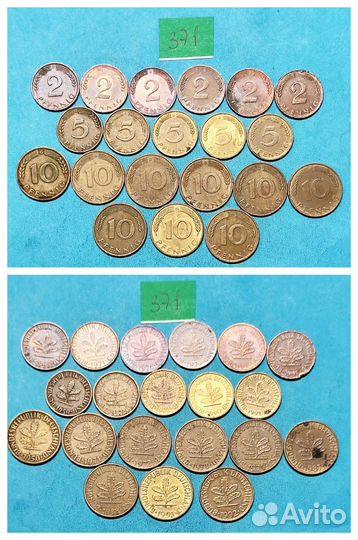 Набор монет Германия Польша Турция