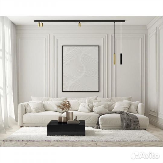 DK8012-BG Акцентный светильник SMART spot double 2x9W DIM 3000K-6000K, матовое золото с черным