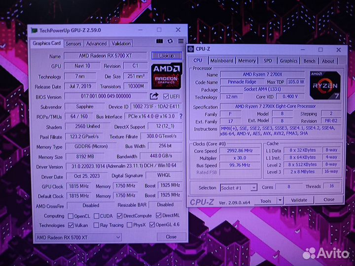 Игровой пк ryzen 7 2700x