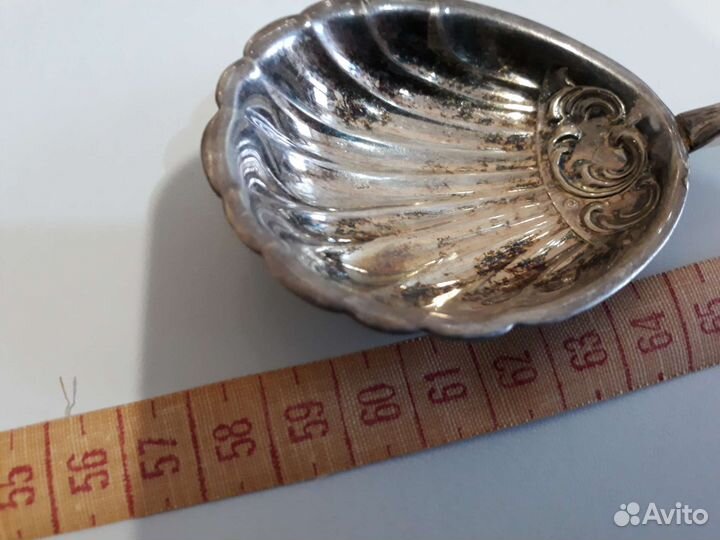 Ложка серебрянная с розой