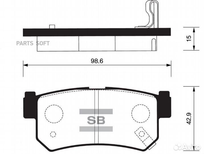 Sangsin brake SP1151 ррр»ррґРєРё срсррррср ssangyong rexton 02/kyron 05/actyon 05 рррґррёР SP1151