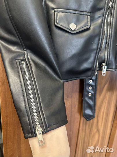 Кожаная куртка zara
