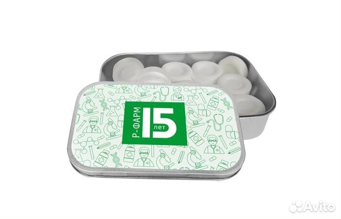 Жевательная резинка Dirol в банках с прямой печать