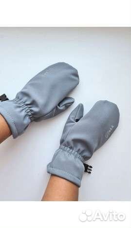 Детские демисезонные мембранные варежки softshell