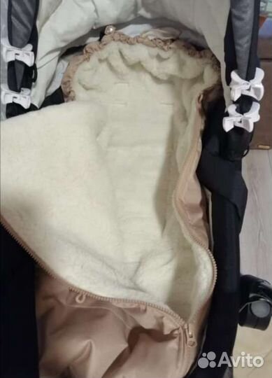 Зимний конверт в коляску на овчине до 3 лет