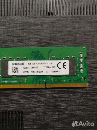 Оперативная память 8gb 1rx8 pc4-2400t-sa1-11