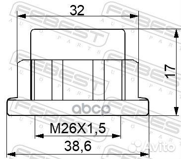 Гайка ступицы задней MB 1698nhub03 Febest